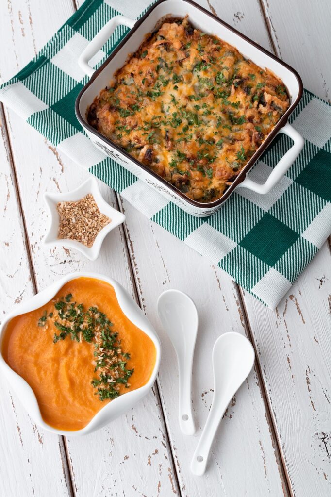 meal, dish, vegetables, plate, casserole, sweet potato, broccoli, healthy, vitamins, cream soup, cheese, sweet potato, sweet potato, sweet potato, sweet potato, sweet potato